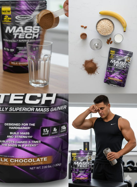 MuscleTech Mass Tech 1kg - Advanced Mass Gainer Milk Chocolate